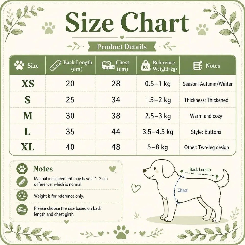 Windproof Cartoon Dog Jacket – Warm Thickened Pet Coat