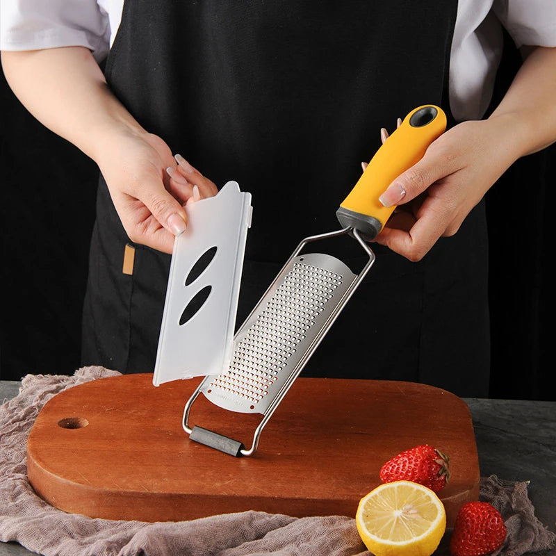 Stainless Steel Cheese Grater & Lemon Zester – Multi-Use Tool