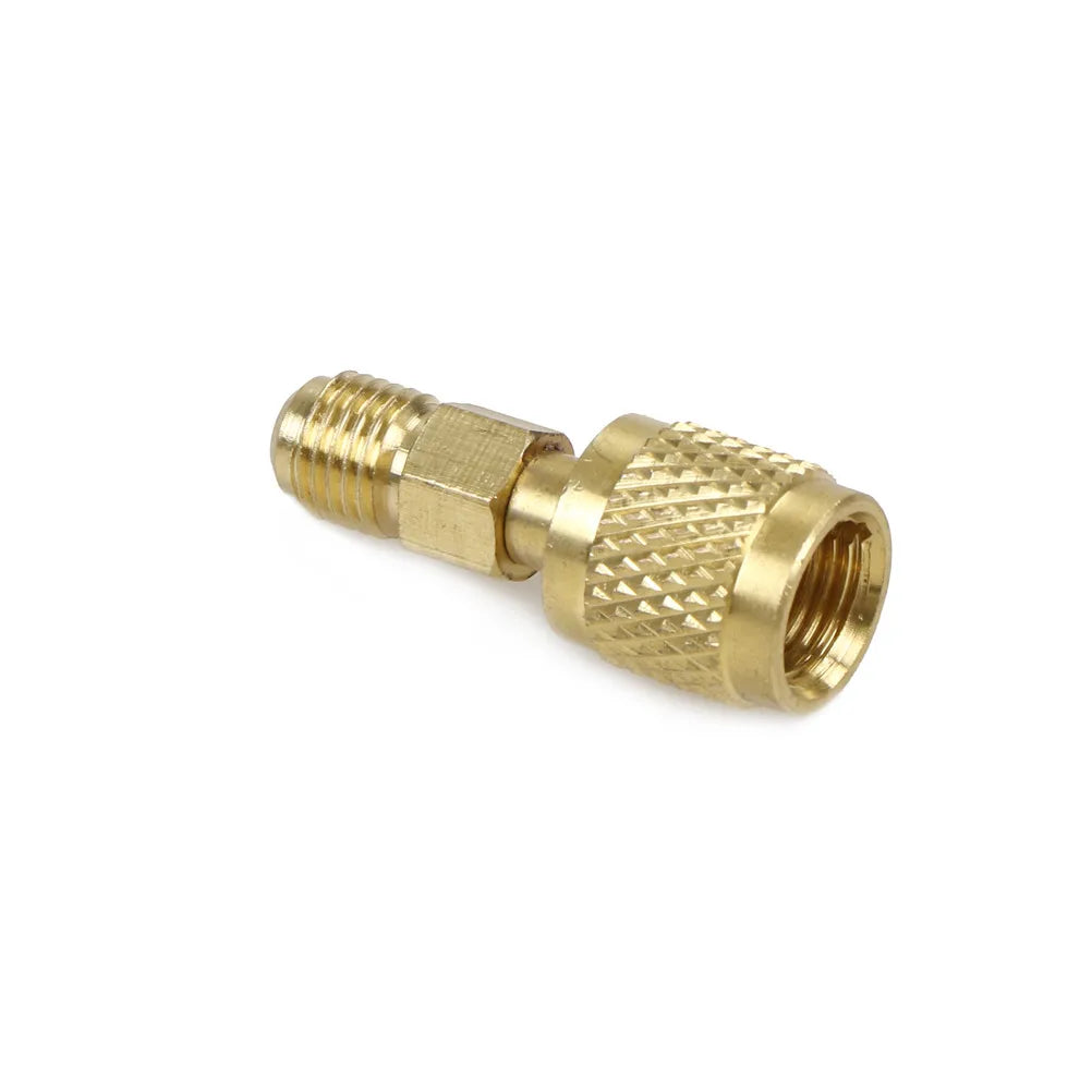 R410 Brass Adapter 1/4" Male to 5/16" Female SAE Mini Split HVAC