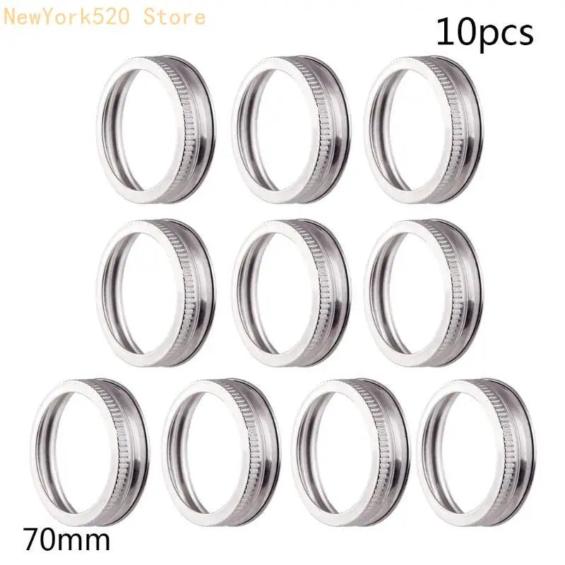 10-Pack Silver Tinplate Canning Lids for Mason Jars – Split-Type