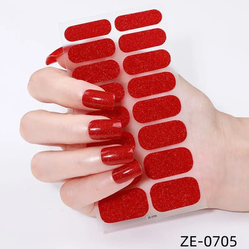 Glitter Self-Adhesive Nail Polish Strips – DIY Nail Wraps