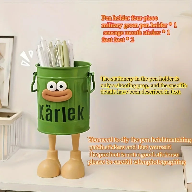 Cartoon Sausage Pen Holder – Cute Desktop Stationery Organizer