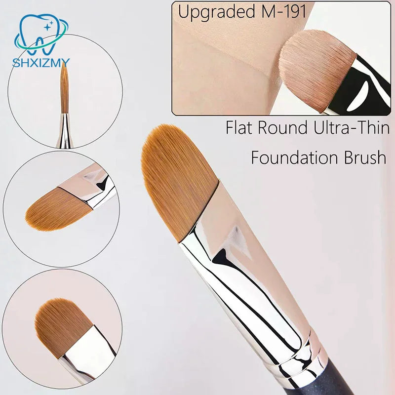 Ultra-Thin Flat Round Foundation & Concealer Makeup Brush