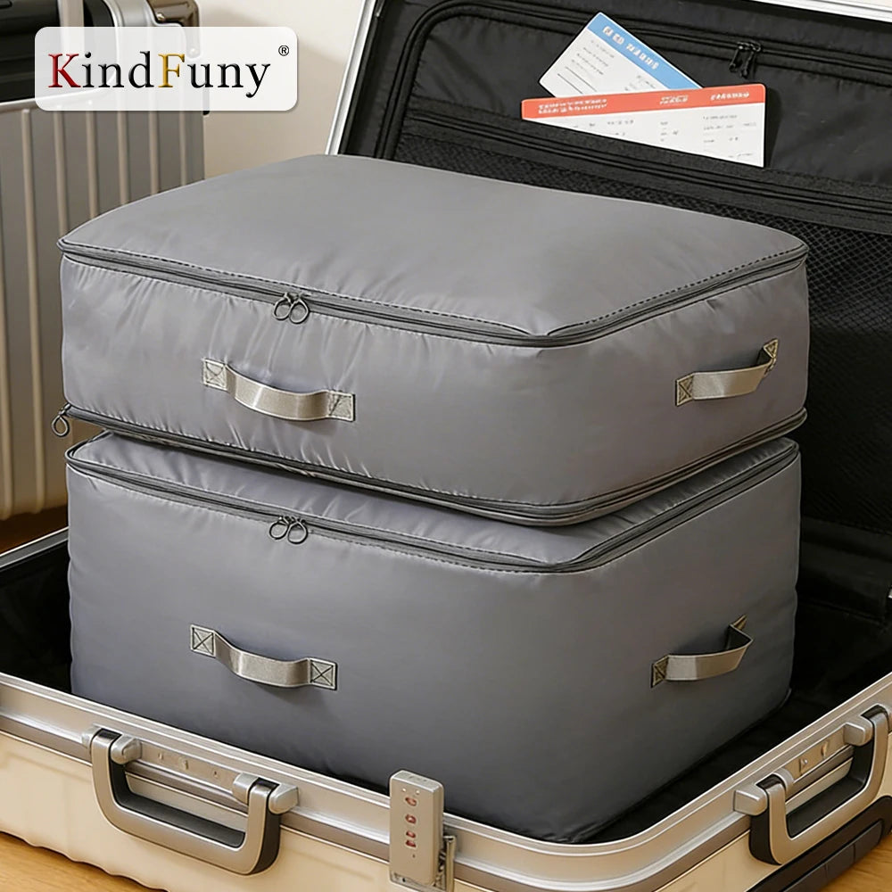 Self-Compressing Storage Bag – Large Clothes & Quilt Organizer