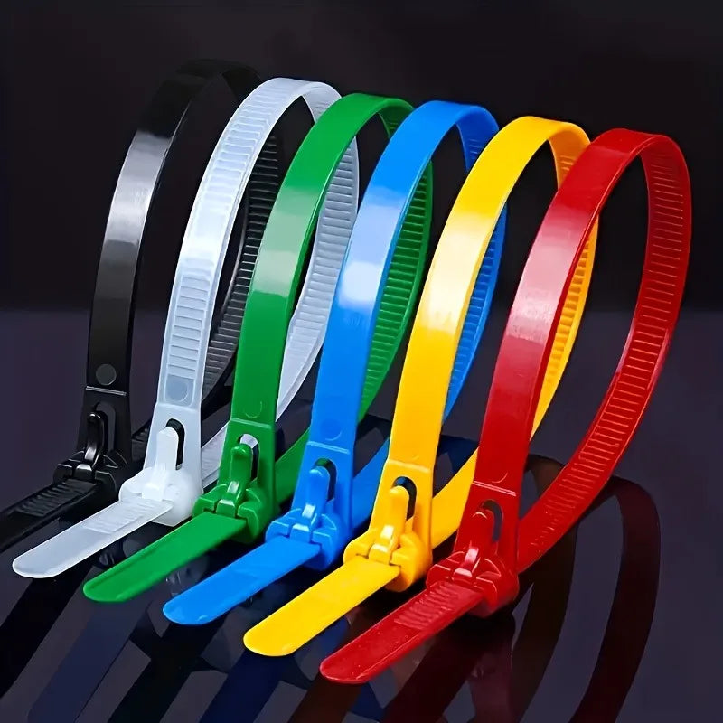 100-Pack Self-Locking Nylon Zip Ties – Cable Organizer