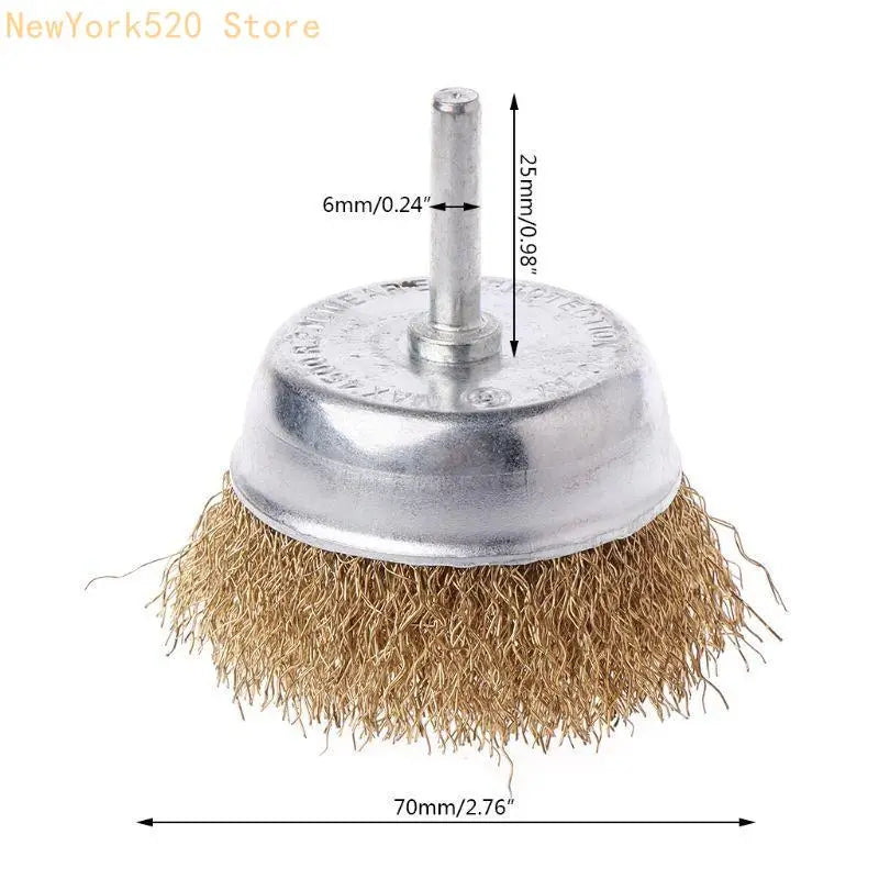 Brass Coated Steel Wire Bowl Brush – Polishing & Deburring