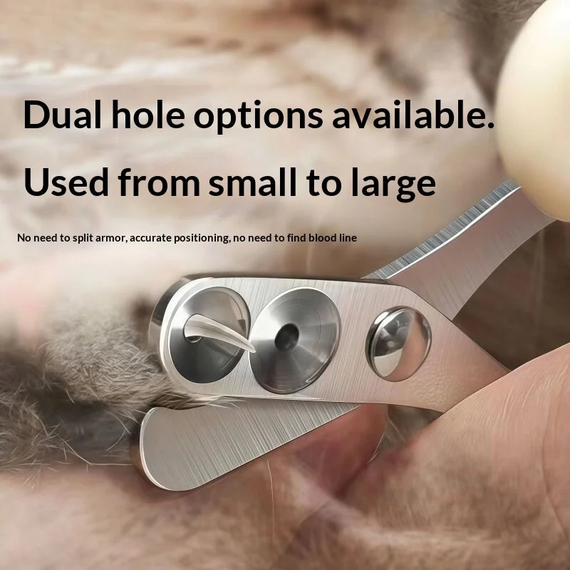 Silicone Handle Pet Nail Clipper – Stainless Steel Cat Trimmer
