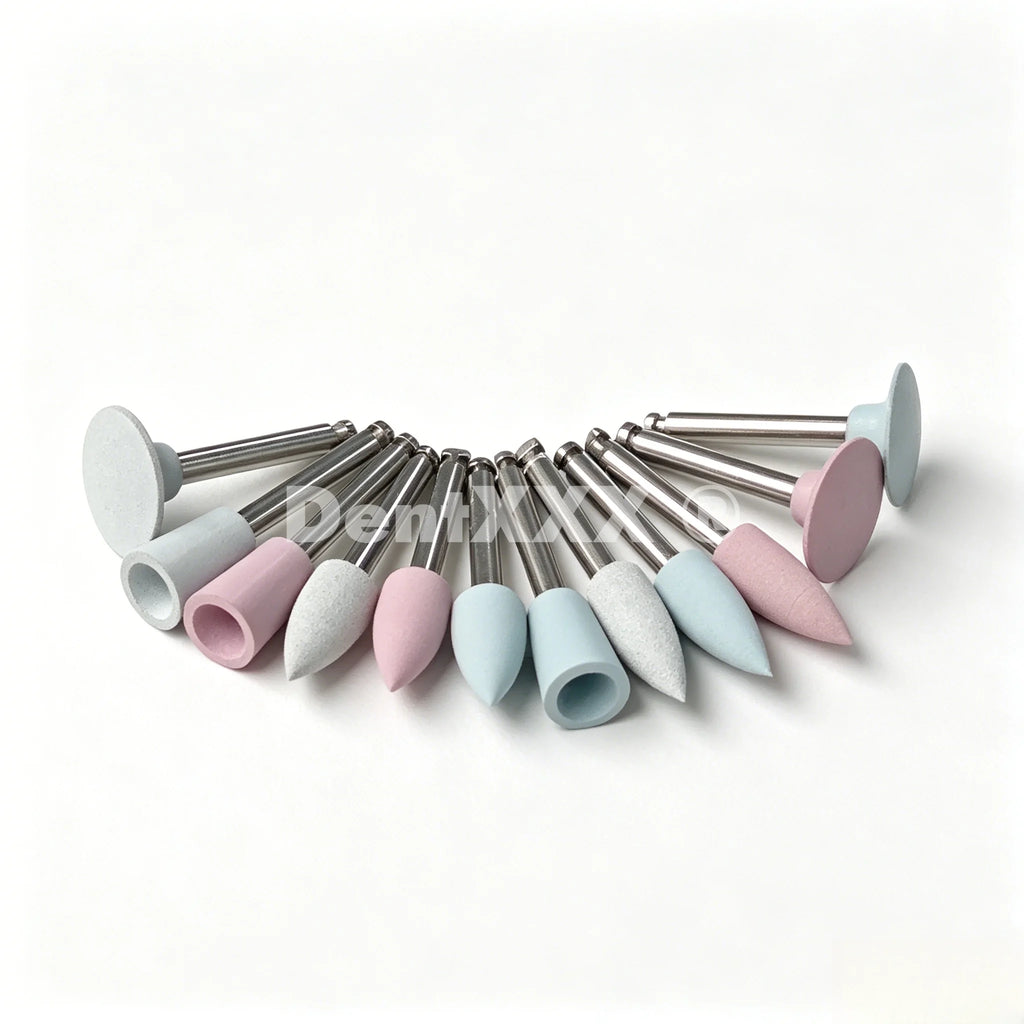 12-Pc Silicone Rubber Polishing Kit – Coarse Medium Fine Heads