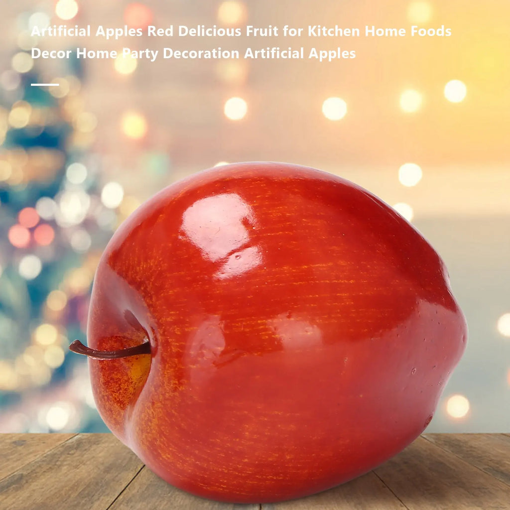 12-Pack Artificial Red Apple Décor – Realistic Plastic Fruit Props