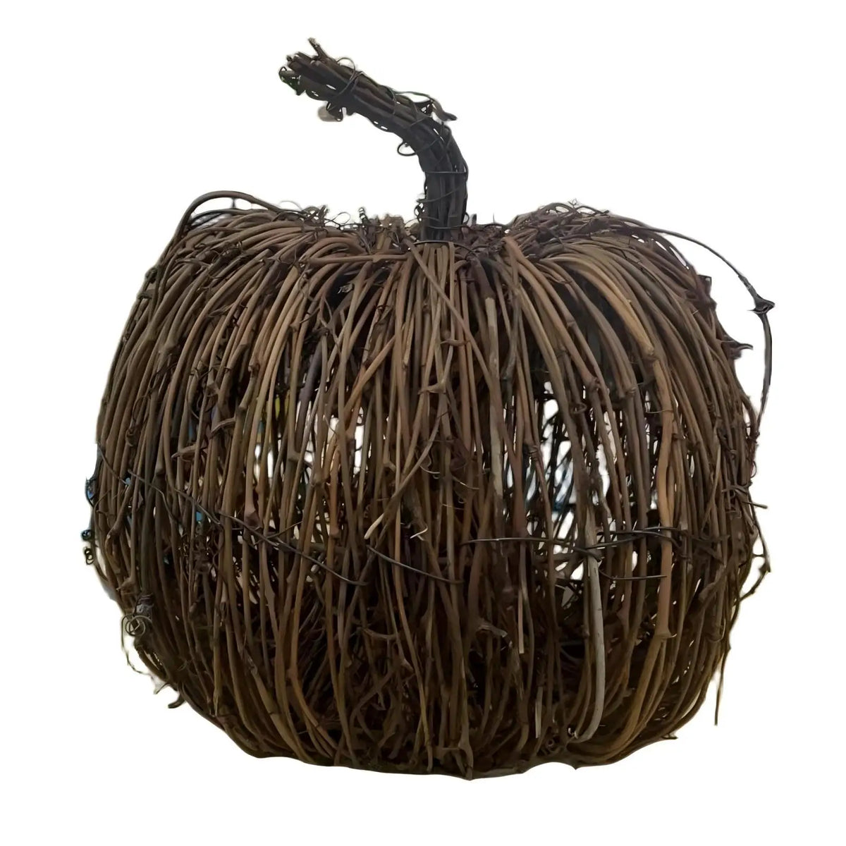 Rattan Woven Pumpkin Ornament – Halloween & Fall Decor