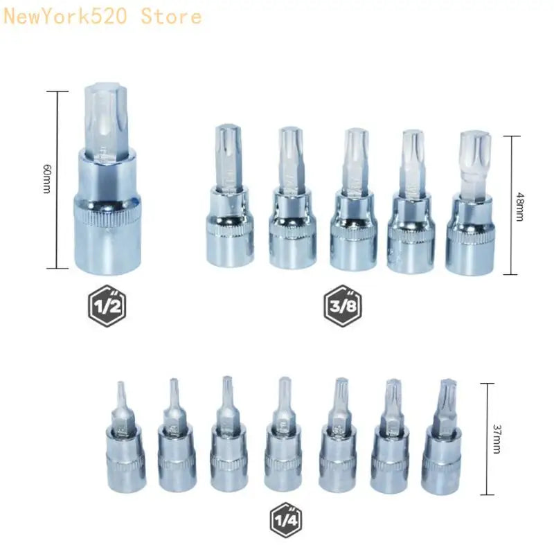 13-Piece Socket Wrench Bit Set T8–T60 | Auto Repair Tool Kit