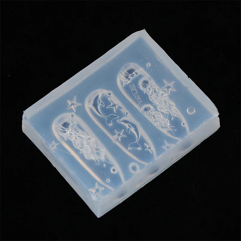 Ocean Series 3D Silicone Nail Mold – Seashell, Jellyfish & Dolphin