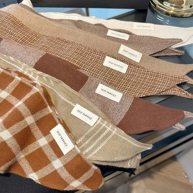Women's Knit Triangular Scarf – Warm Hair Wrap & Neckerchief