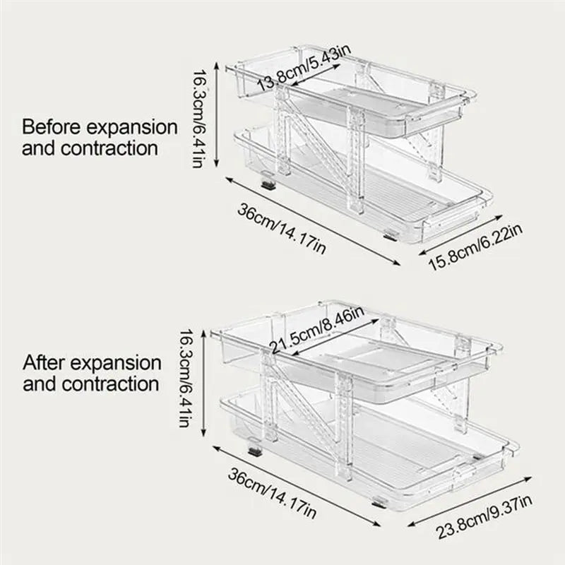 2-Tier Auto Roll-Up Can Dispenser – Fridge Beverage Organizer