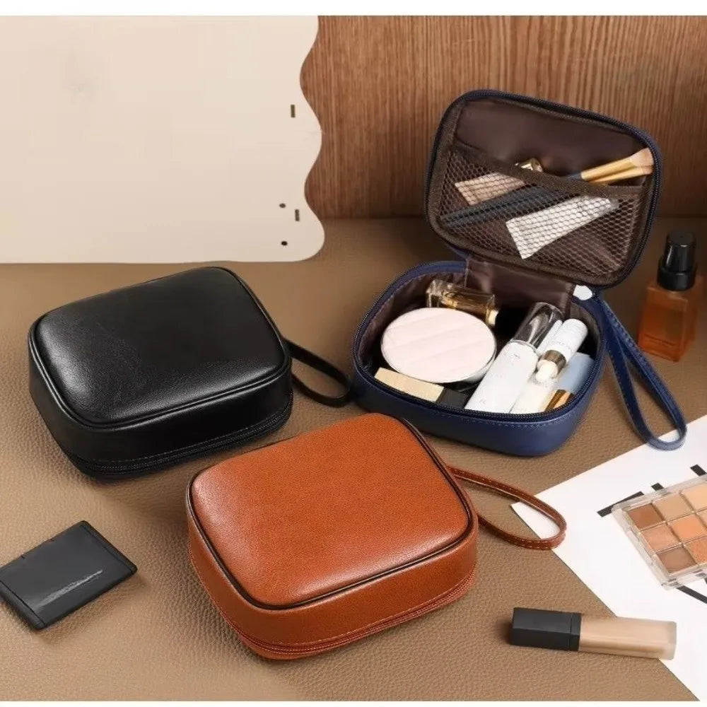 PU Leather Lipstick Pouch – Large Capacity Travel Makeup Bag
