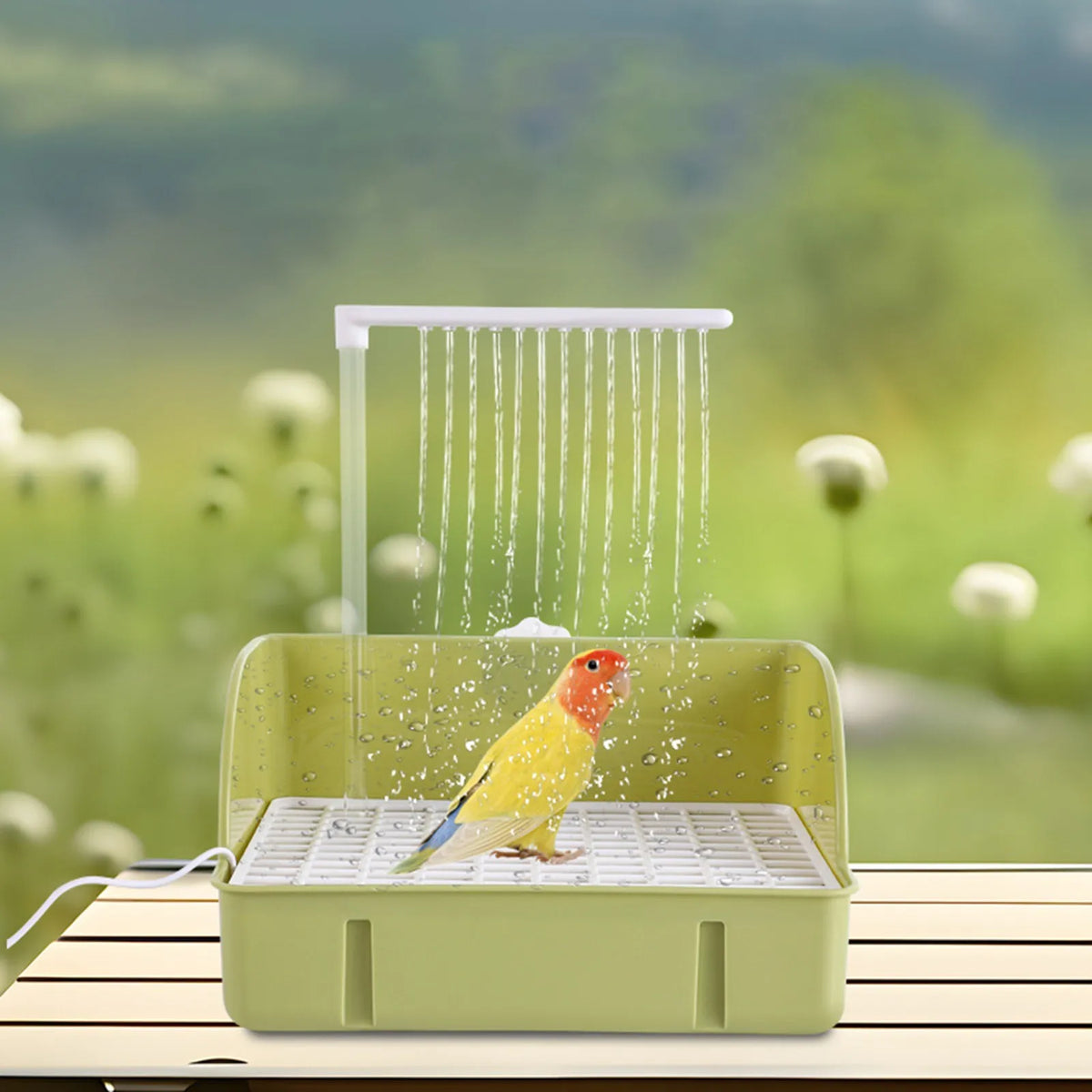 Parrot Shower Basin with Auto Circulation – Large Bird Bathtub