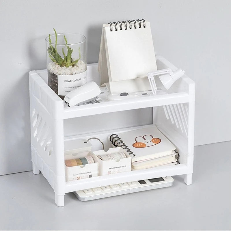 Double Layer Desktop Storage Shelf Organizer | Office & Bath