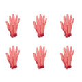 6-Pack Fake Severed Hand Halloween Props – Life Size Latex