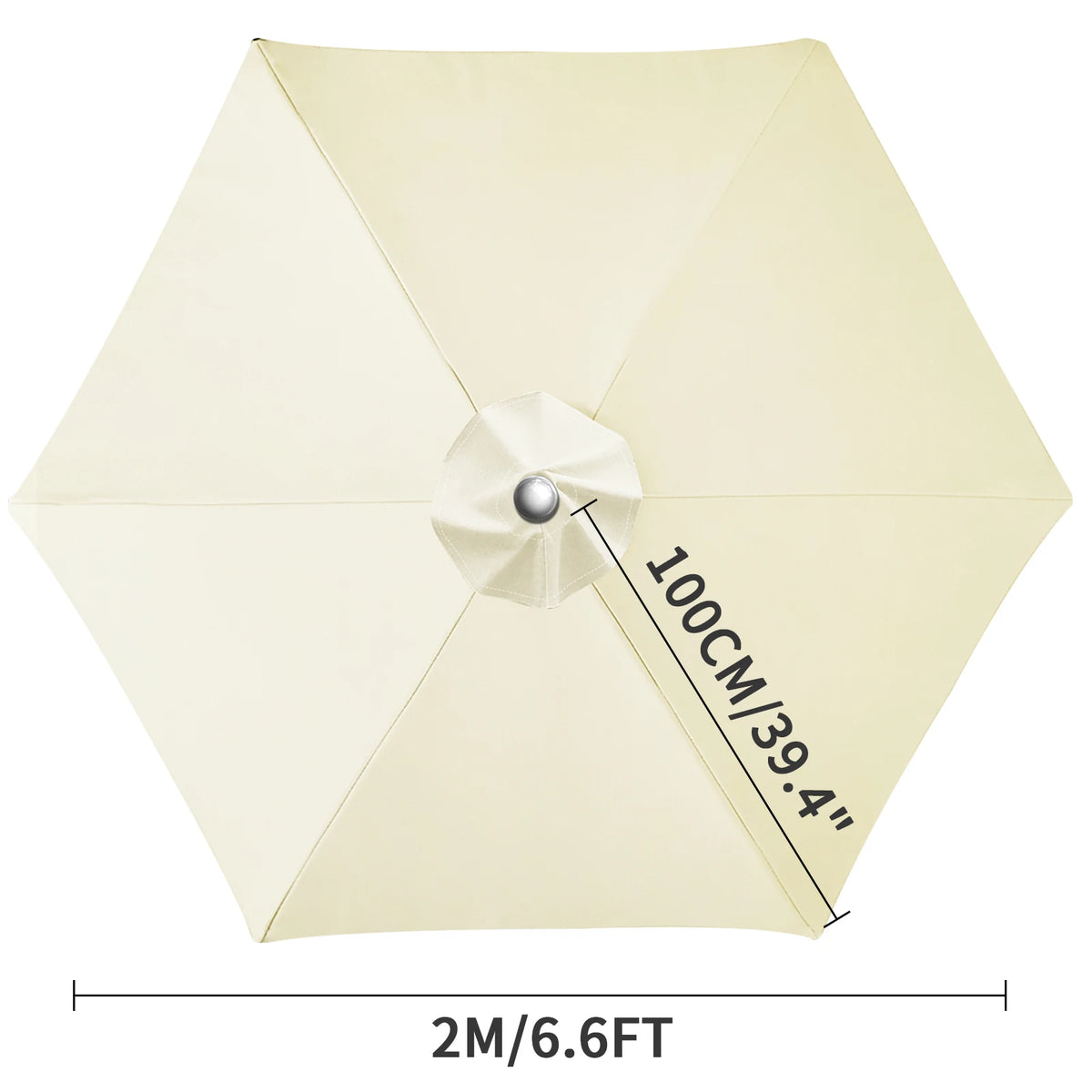 Waterproof Patio Umbrella Replacement Canopy 6 & 8 Rib