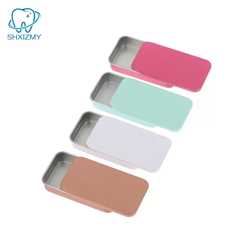 Slide Cover Aluminum Tin Box 60×34mm – Refillable Storage