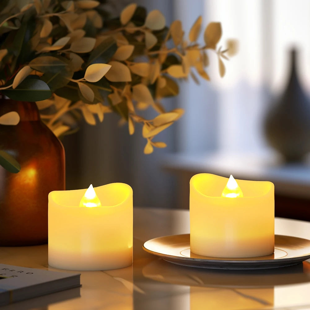 LED Flameless Tea Lights with Remote – Flickering Battery Candles