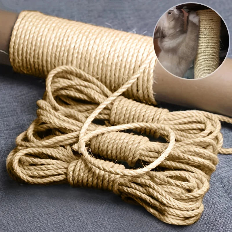 10M Natural Jute Rope Cat Scratcher & Furniture Protector