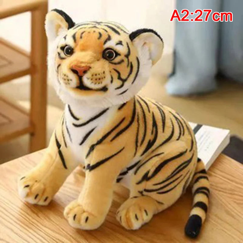 Lifelike White Tiger Stuffed Animal Plush Toy 23–33cm Gift
