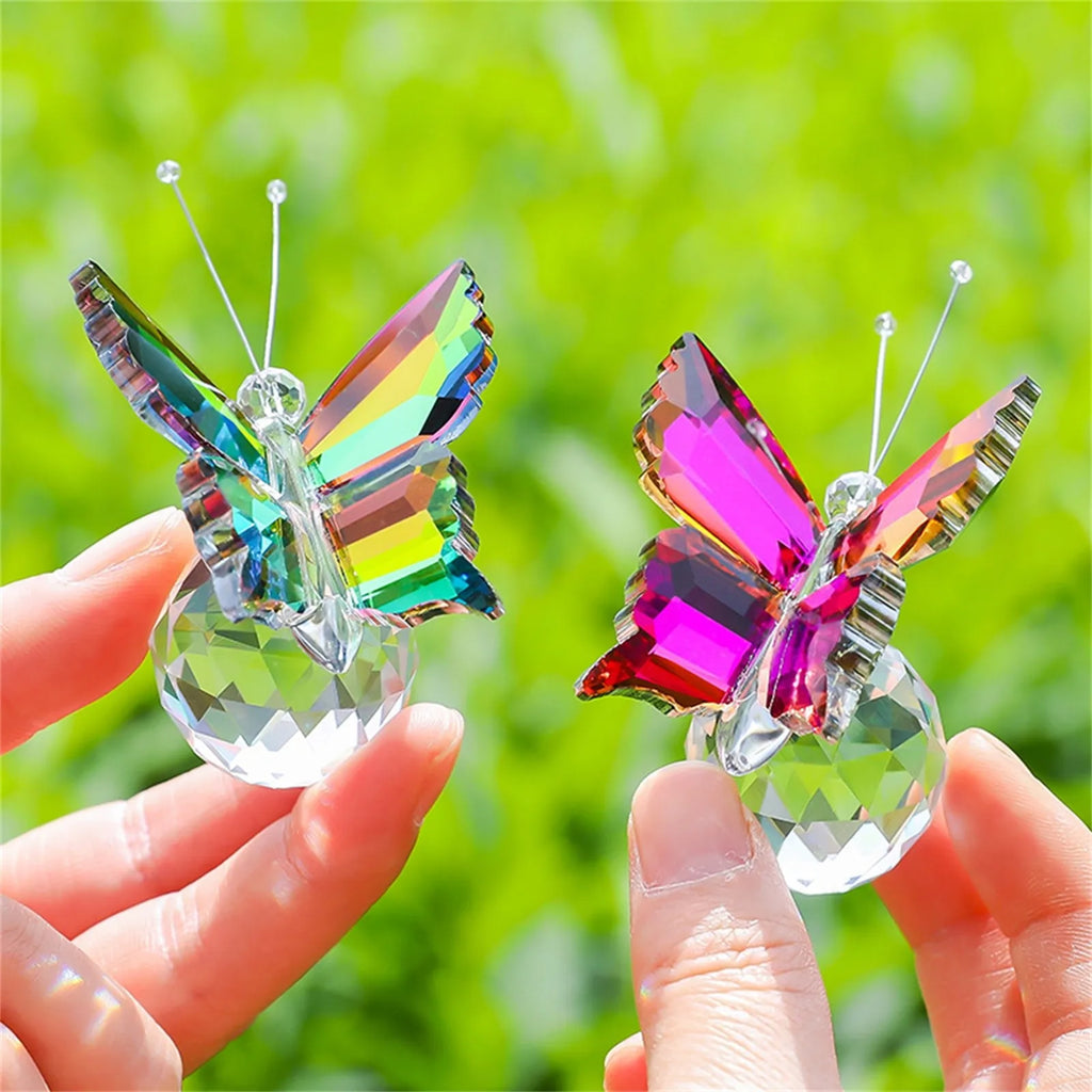 Crystal 3D Butterfly Ornament with Ball Base | Home Décor Gift