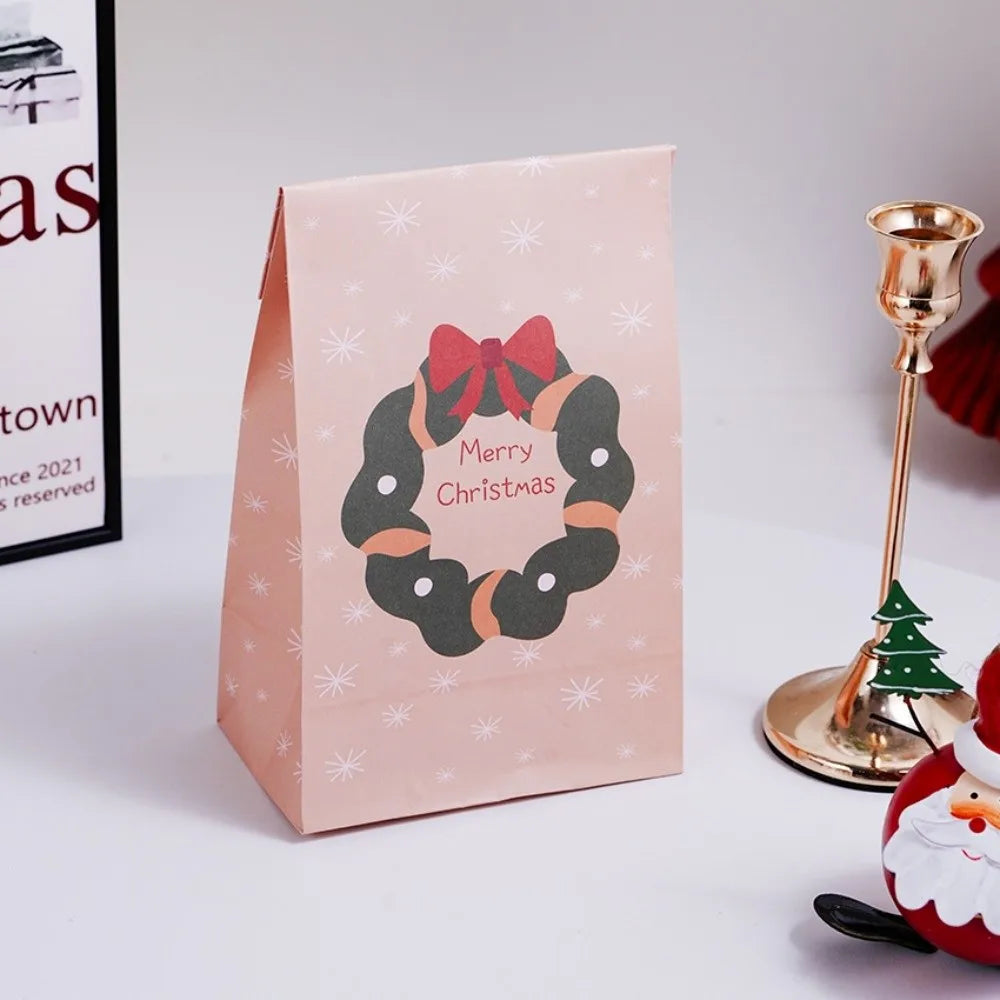 10-Pack Kraft Paper Christmas Gift Bags – Candy & Cookie