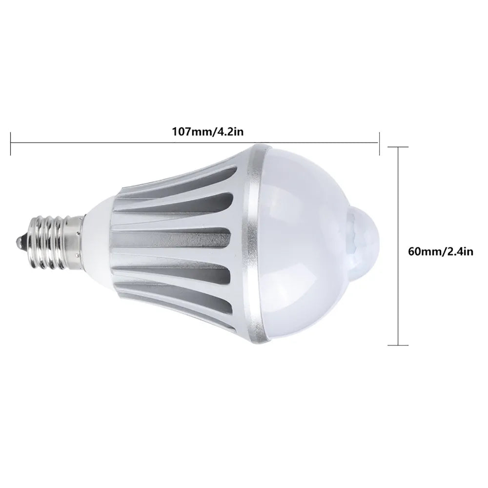 E17 Motion Sensor LED Bulb 10W A19 Auto Induction Light