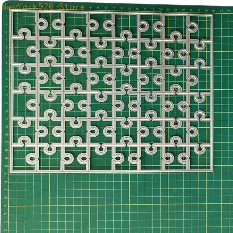 Rectangle Puzzle Metal Cutting Die Stencil – Scrapbooking