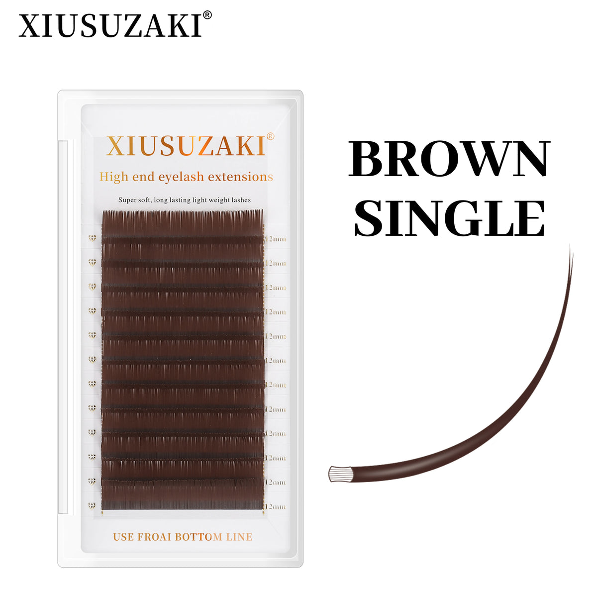 XIUSUZAKI Flat Ellipse Lash Extensions – Split Tips, Mink