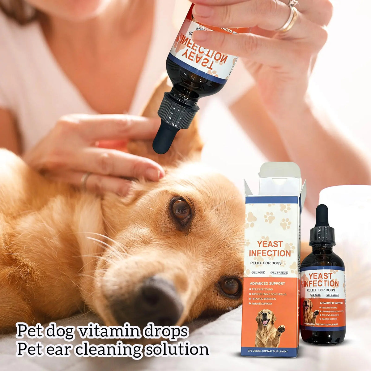 VIBE Dog Ear Cleaning Drops & Multivitamin Set 60ml