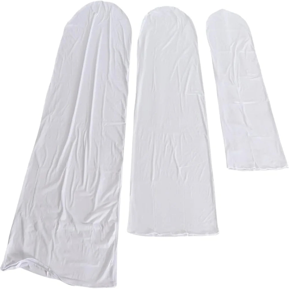 3-Pack White Wedding Arch Covers 4FT 5FT 6FT Stretch Fabric