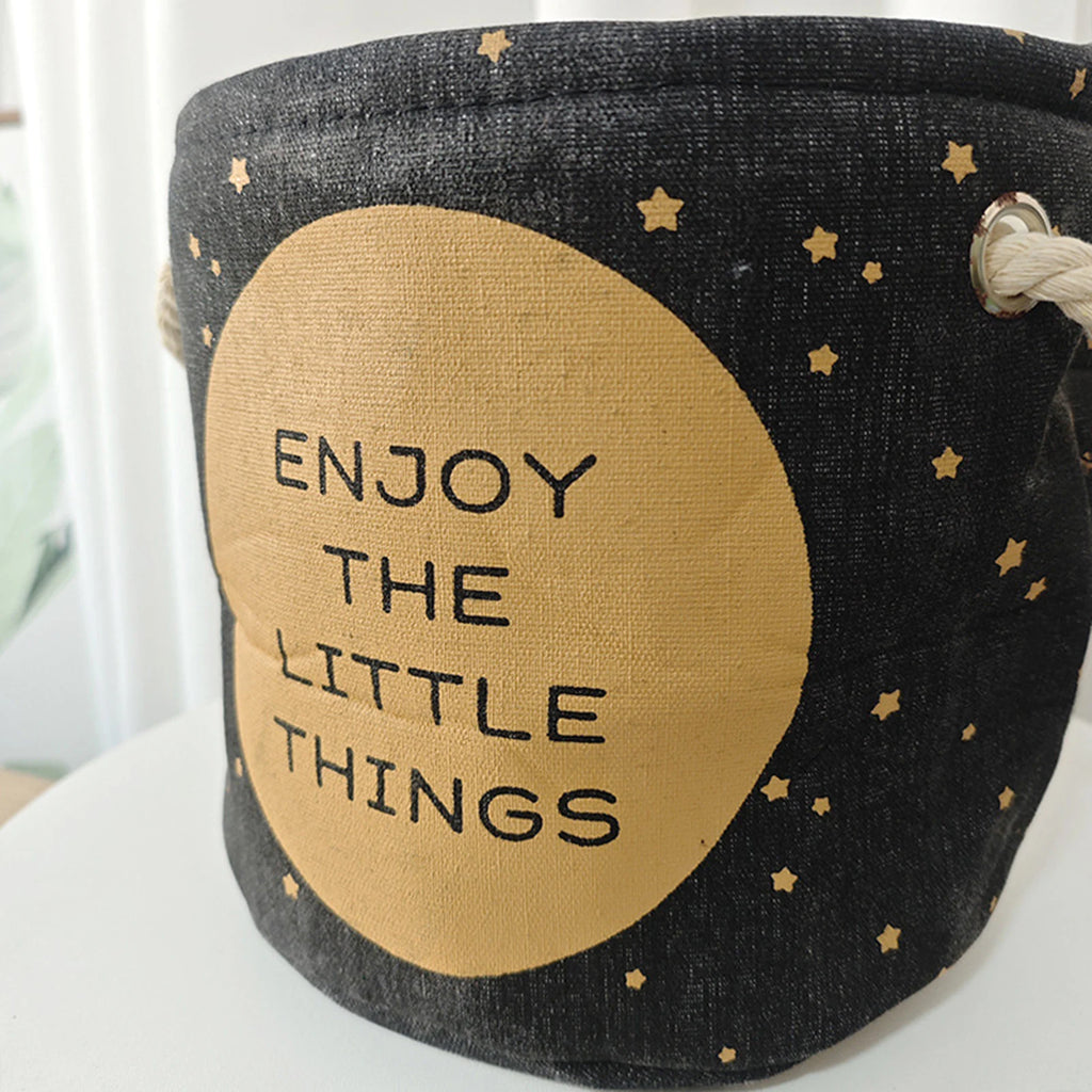 Nordic Linen Planter Bag with Rope Handles | Round Home Décor