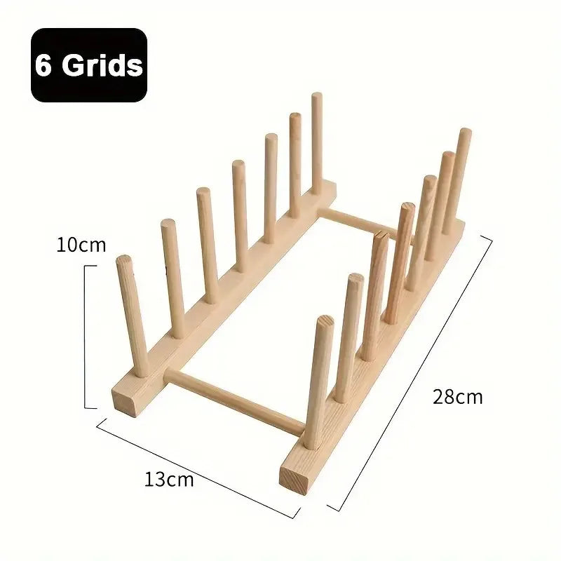 Wooden Plate Rack & Dish Drying Stand – Kitchen Organizer