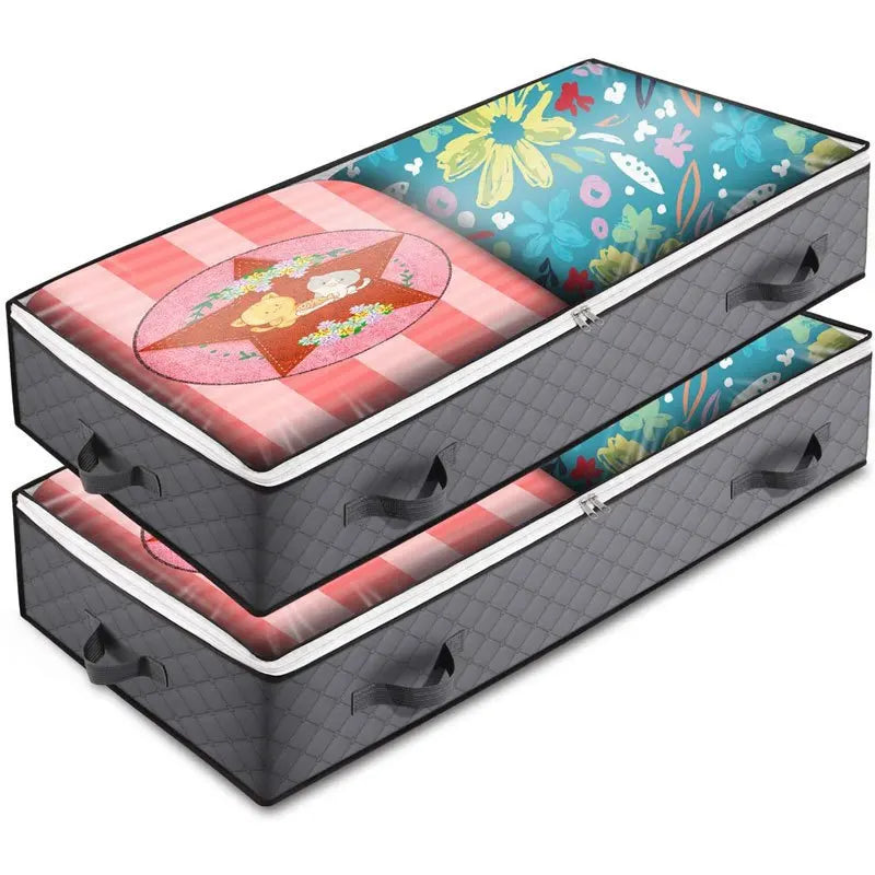 Foldable Under Bed Storage Bag – Large Non-Woven Organizer
