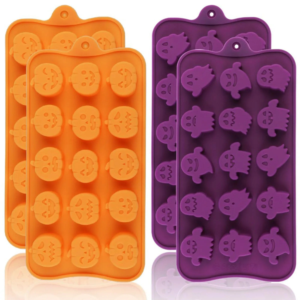 3D Halloween Silicone Mold – Pumpkin Ghost Chocolate Candy Tray