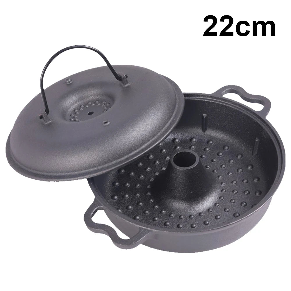 Cast Iron Sweet Potato & Garlic Roaster Pan with Lid