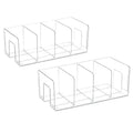 2-Pack Clear Acrylic Kids Shoe Rack – 4-Section Closet Organizer