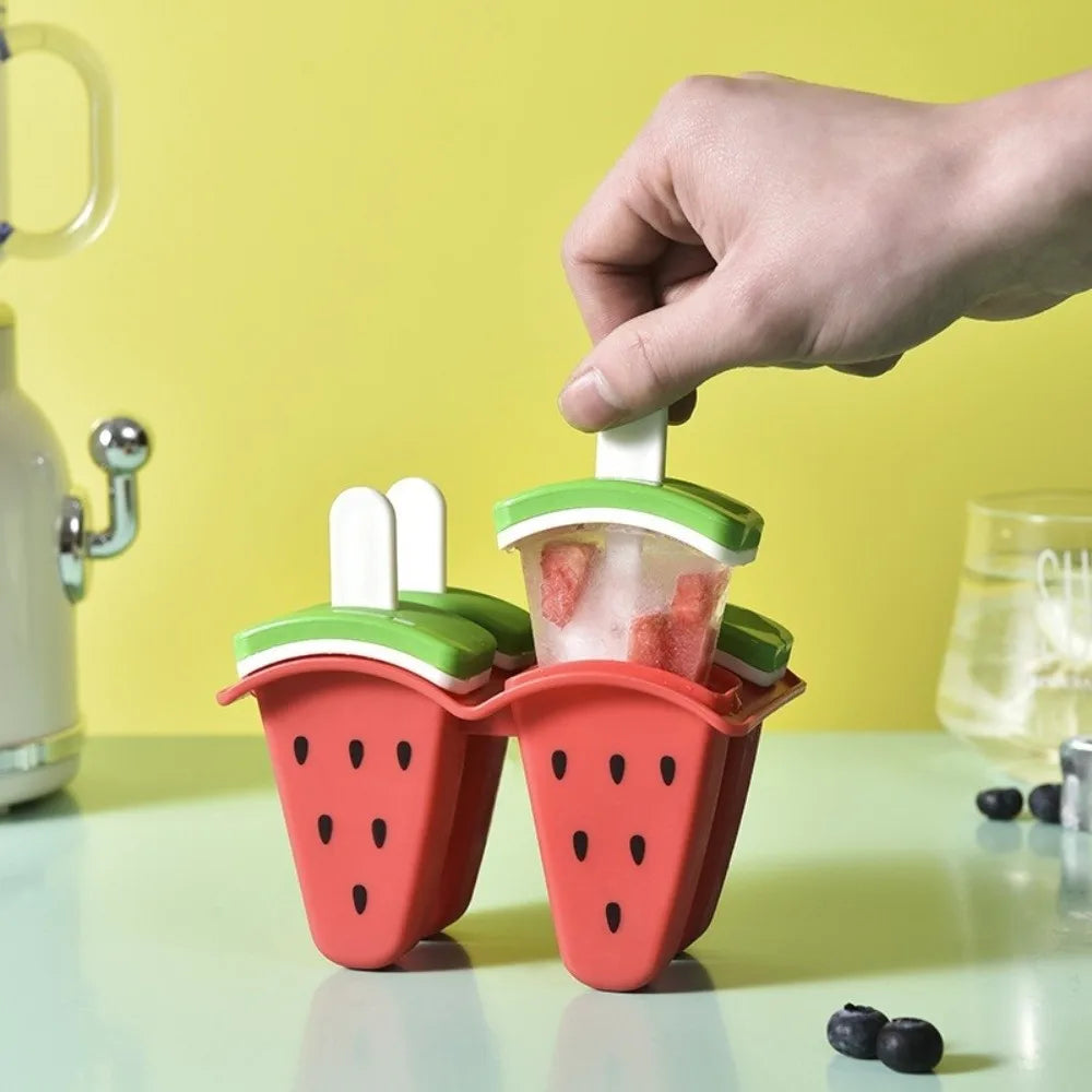 Watermelon Popsicle Molds 4/6 Grid Reusable Food-Grade DIY