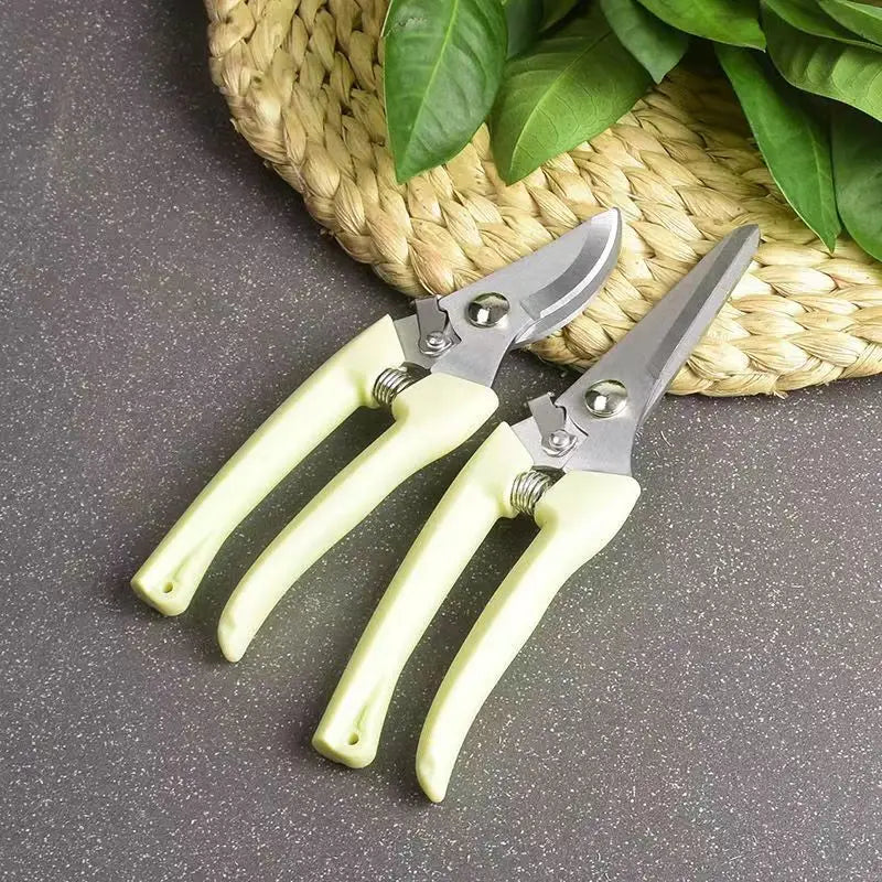 Spring-Loaded Bypass Pruning Shears – Stainless Steel Garden Scissors