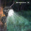 Battery Motion Sensor Outdoor Light 6 LED 6000K 4-Pack