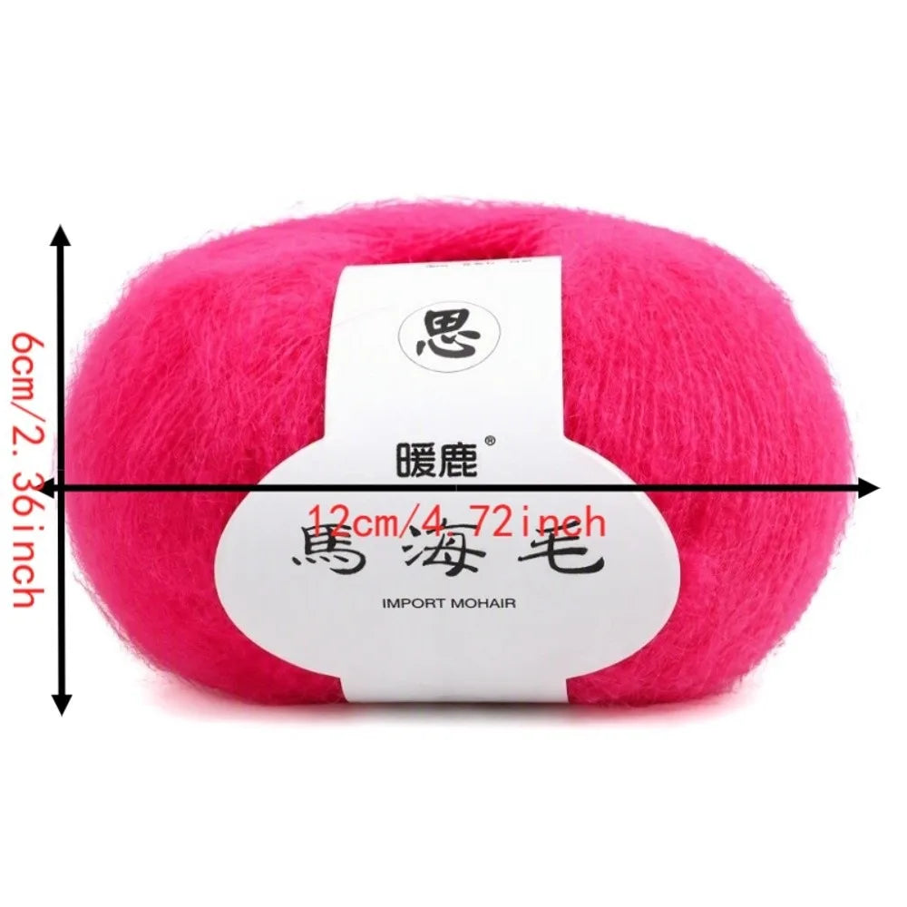 Soft Mohair Wool Blend Yarn Rose Red – Knitting & Crochet