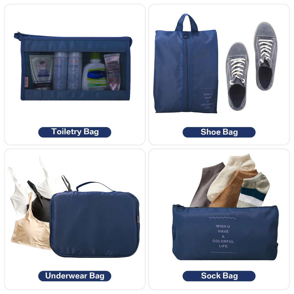 Packing Cubes for Suitcase 6/8 PCS Waterproof Travel Organizer
