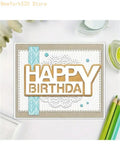 Happy Birthday Embossing Cutting Dies – Card Making Templates