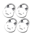 Cat Cartoon Foldable Handbag Hook Anti-Slip Rubber Base 4-Pack
