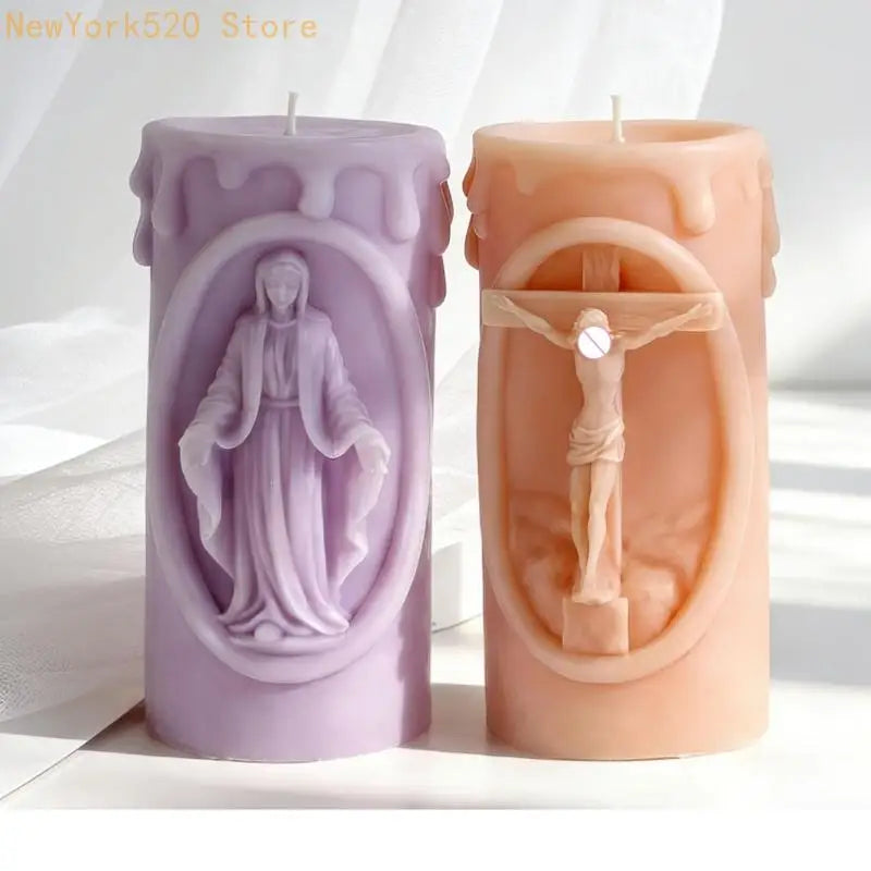 Nativity Scene Cylindrical Silicone Mold – Multipurpose Craft Mould