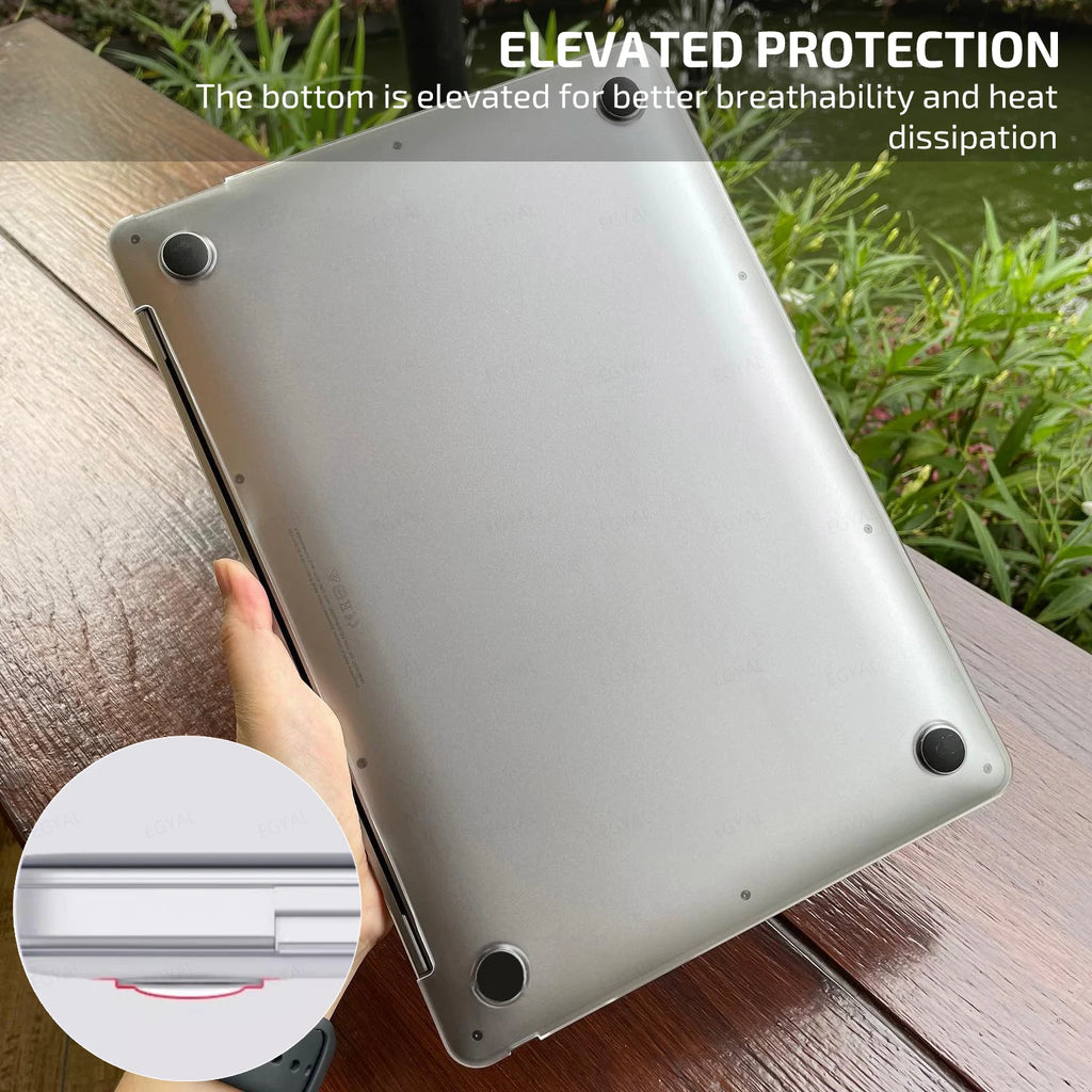 EGYAL No-Fingerprint Hard Case MacBook Air 13 15 Pro 14 M1 M2 M4