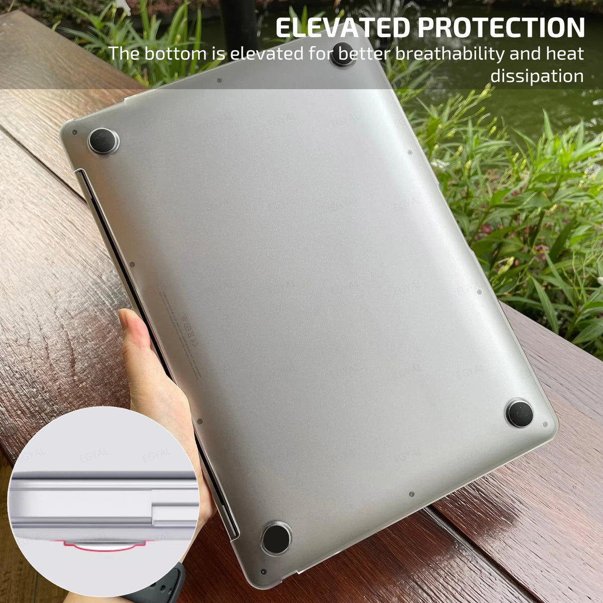 EGYAL No-Fingerprint Hard Case MacBook Air 13 15 Pro 14 M1 M2 M4